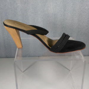 Vintage Bare traps black mules size 10💥 Nwot